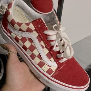 Red checkered vans
